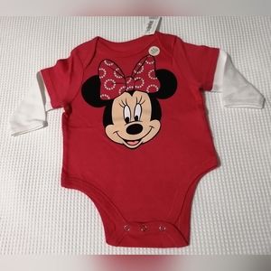 🔥SALE🔥 Navy Disney Minnie Mouse Baby Girl's Onesie NWT Sizes 0-3M, 3-6M